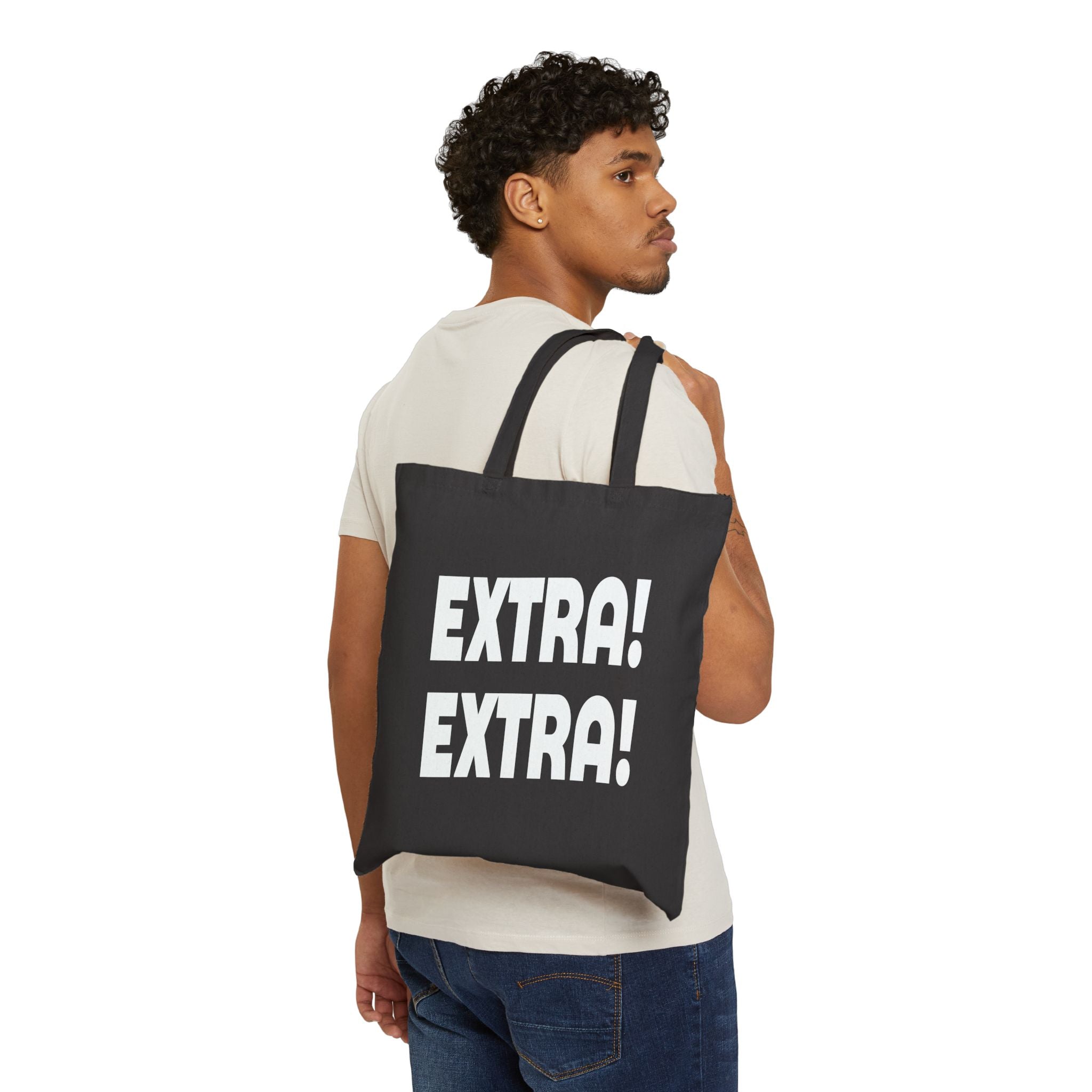 Extra! Extra! Cotton Canvas Tote Bag