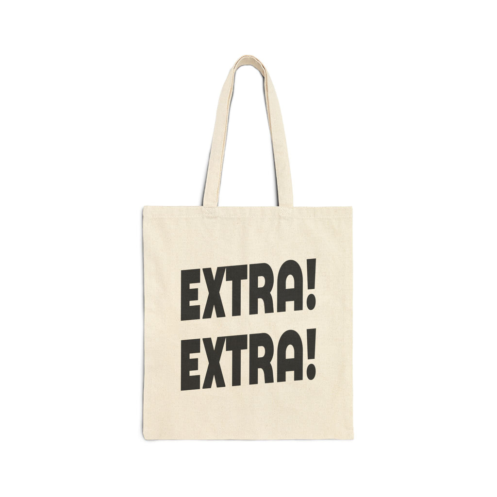 Extra! Extra! Cotton Canvas Tote Bag